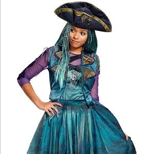 Descendants 2 Uma Costume with Hat and Wig